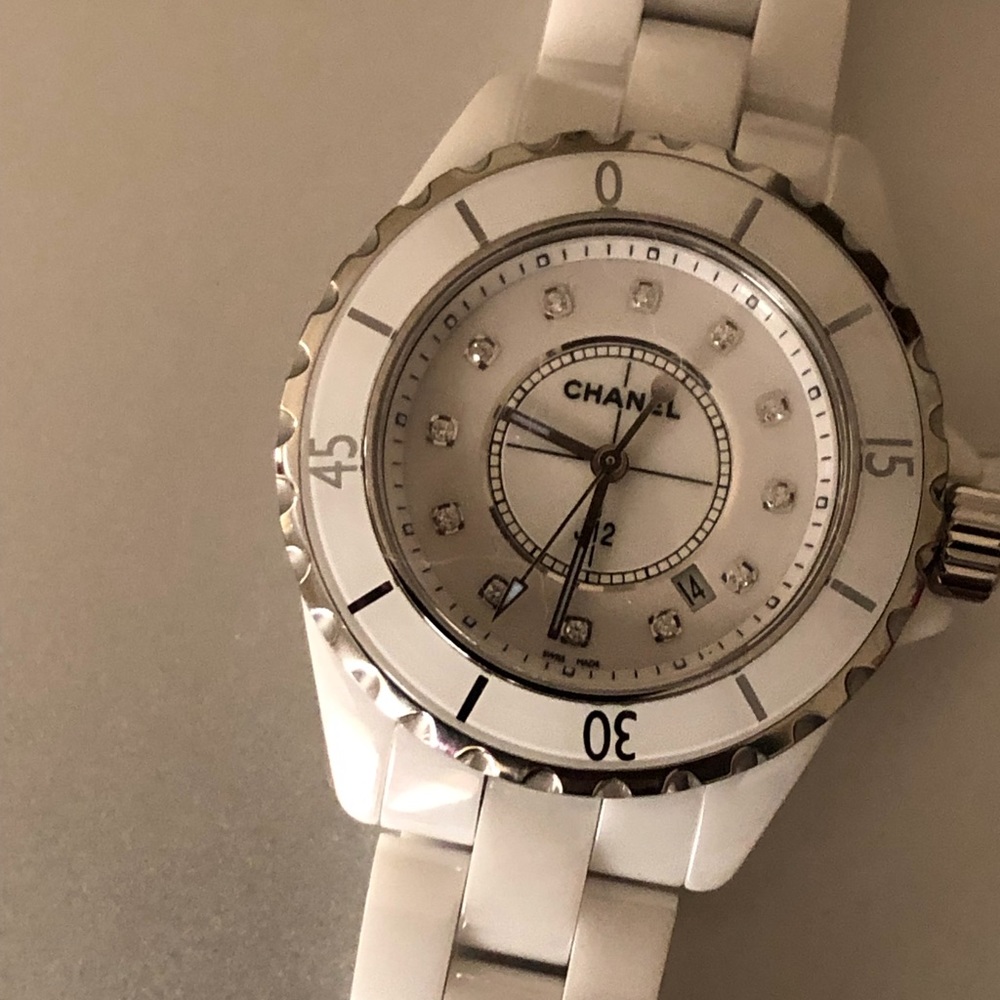 Chanel J12 38mm Watch with Diamonds H5705